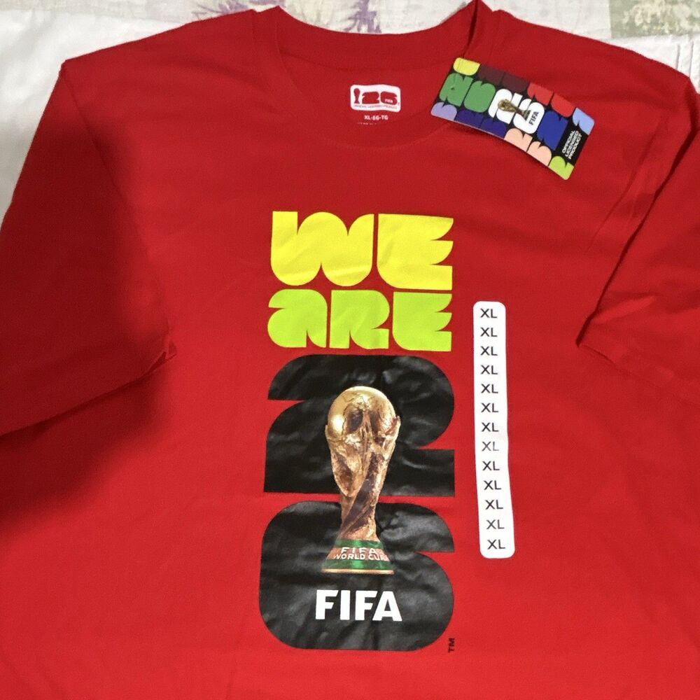 FIFA Officially Licensed Red "We Are 26" Soccer Graphic T-Shirt Size XL